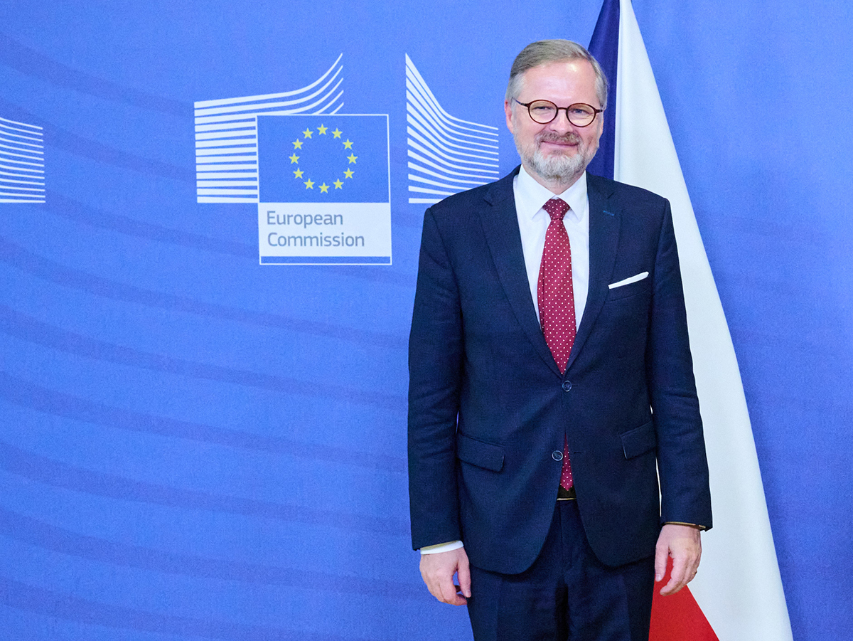 El primer ministro de República Checa, Petr Fiala. FOTO: Dati Bendo
