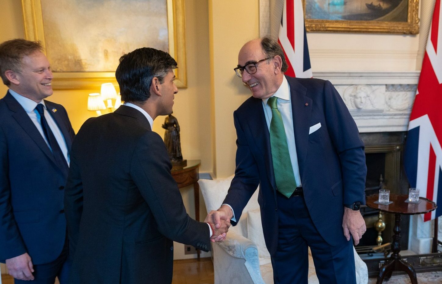 El primer ministro Rishi Sunak recibe al presidente de Iberdrola en Downing Street. FOTO: Simon Walker / No 10 Downing Street