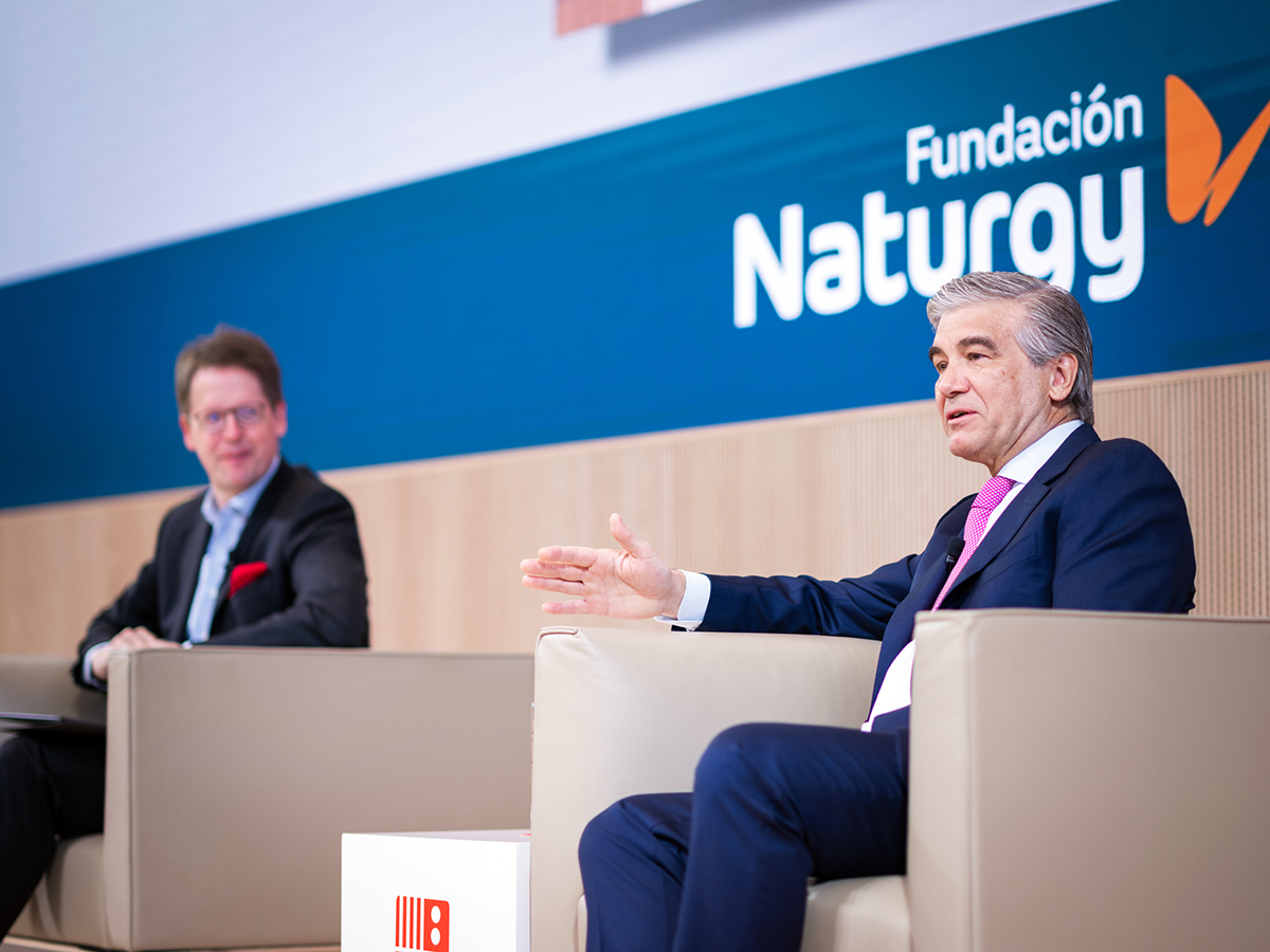 El presidente de Naturgy, Francisco Reynés, en del ciclo de conferencias Energy Prospectives. FOTO: Fundación Naturgy