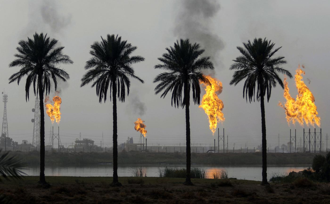 Campo de gas natural Nahr Bin Omar en Irak.