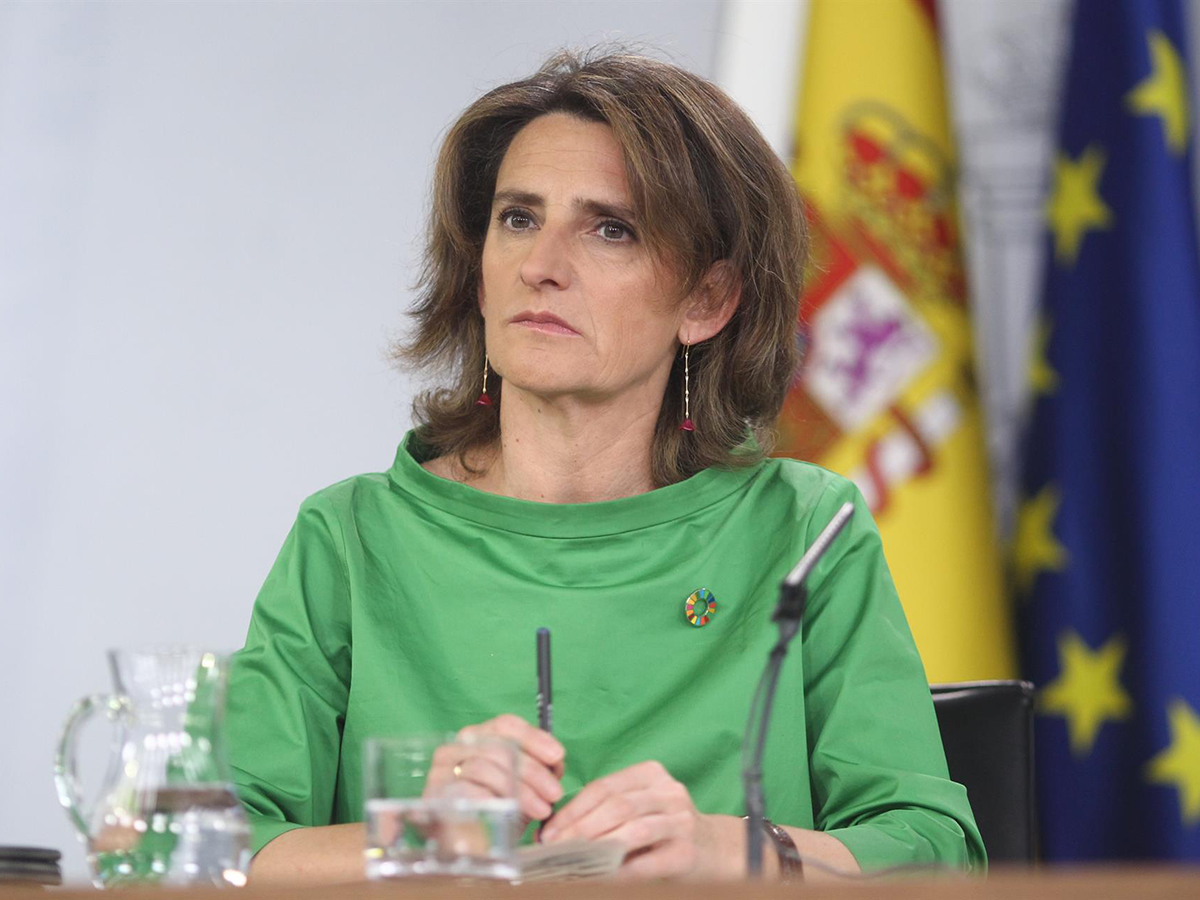 La ministra de Transición Ecológica, Teresa Ribera, ofrece declaraciones a los medios de comunicación tras la celebración del Consejo de Ministros. FOTO: Eduardo Parra - Europa Press