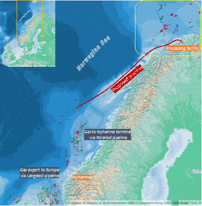 Mapa de la ruta de exportación propuesta