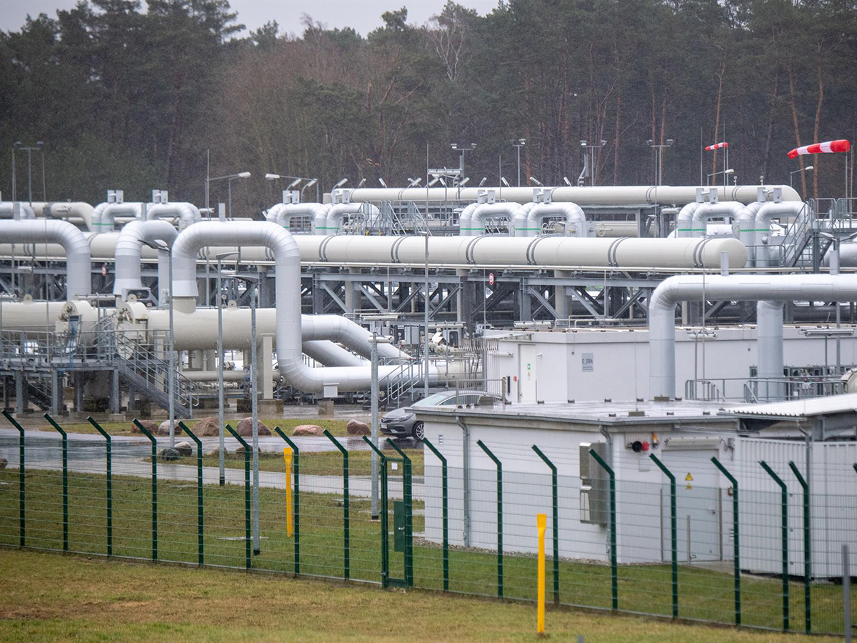 Imagen de archivo de la instalación receptora del gasoducto Nord Stream en Lubmin, Alemania. FOTO: Stefan Sauer/dpa