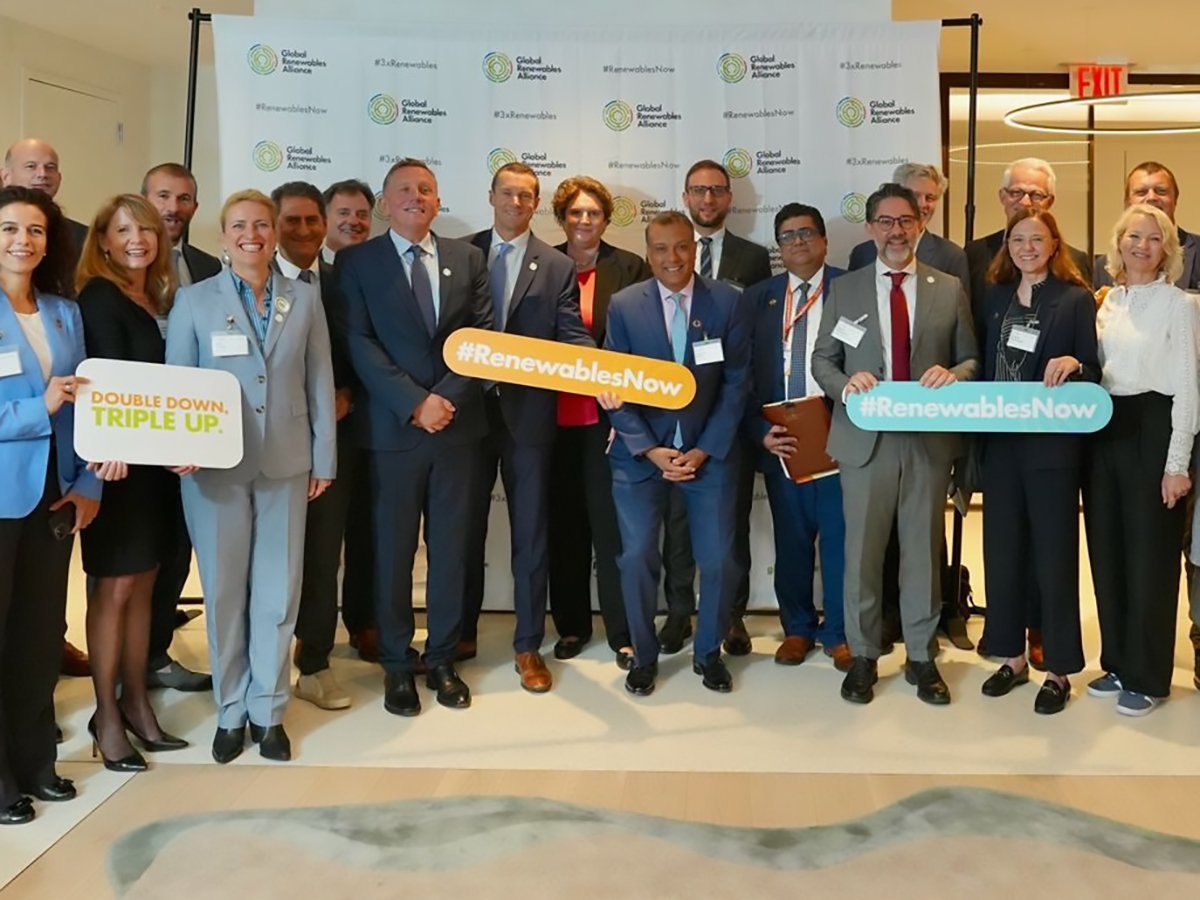 Acto de lanzamiento de la campaña ‘3xRenewables’ para 2030 de The Global Renewables Alliance (GRA) e IRENA. FOTO: Grupo Español para el Crecimiento Verde 