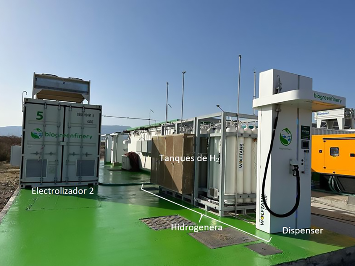 Hidrogenera de la primera biorrefinería 100% renovable de Canarias, Biogreenfinery. FOTO: ITC