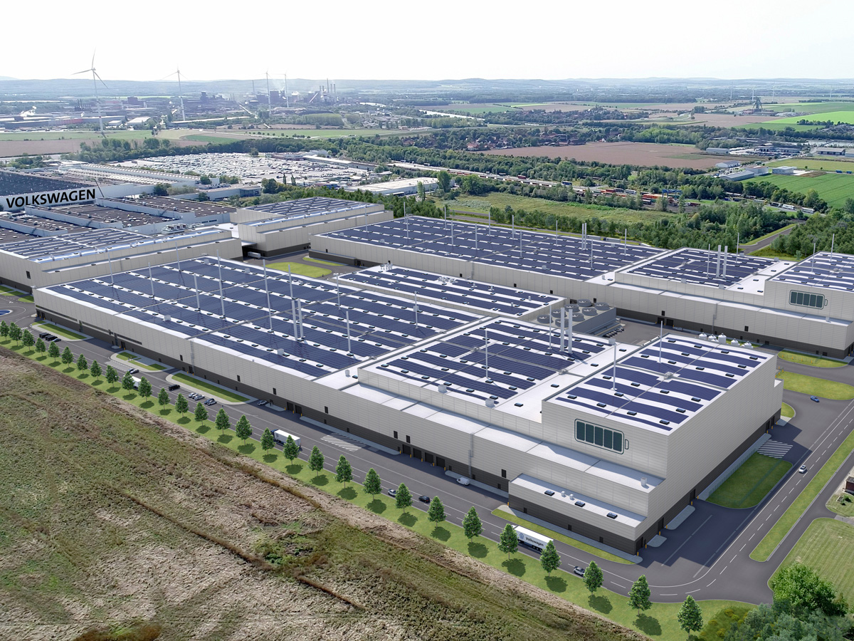 Future giga-factory for battery cells at the Salzgitter site.