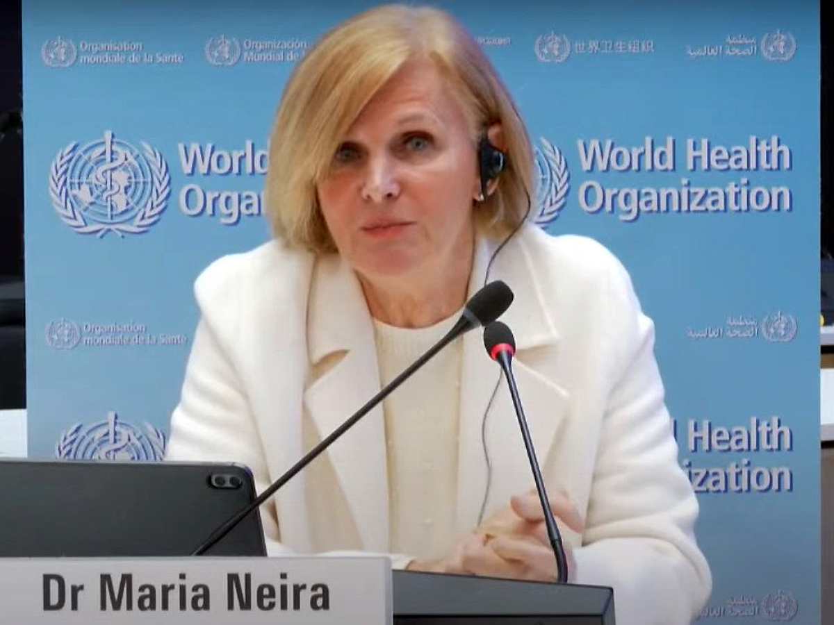 La directora del Departamento de Salud Pública y Medio Ambiente de la Organización Mundial de la Salud (OMS), María Neira. FOTO: OMS
