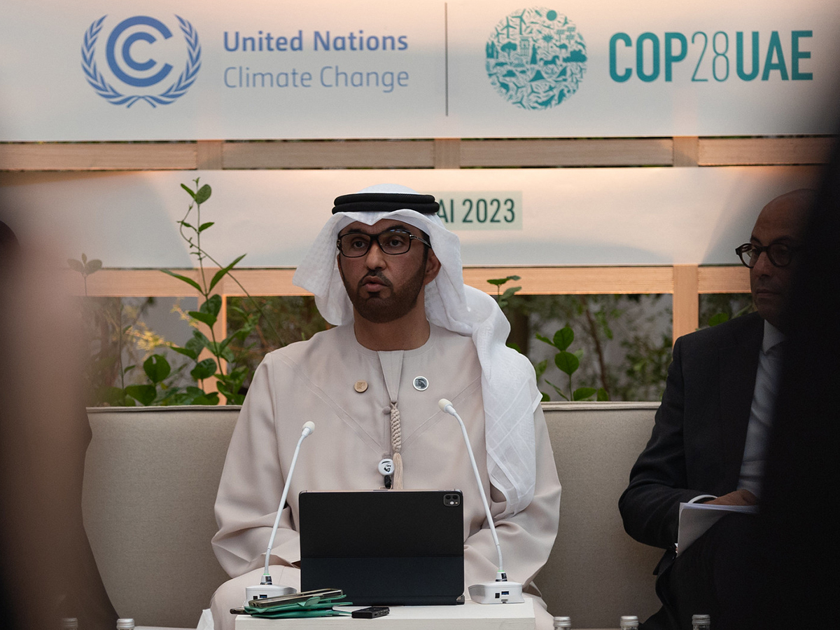 El presidente designado de la Cumbre del Clima COP28, Sultán al Yaber. FOTO: UNclimatechange