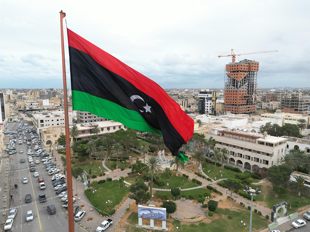Bandera de Libia. FOTO: Europa Press/Contacto/Islam Alatrash