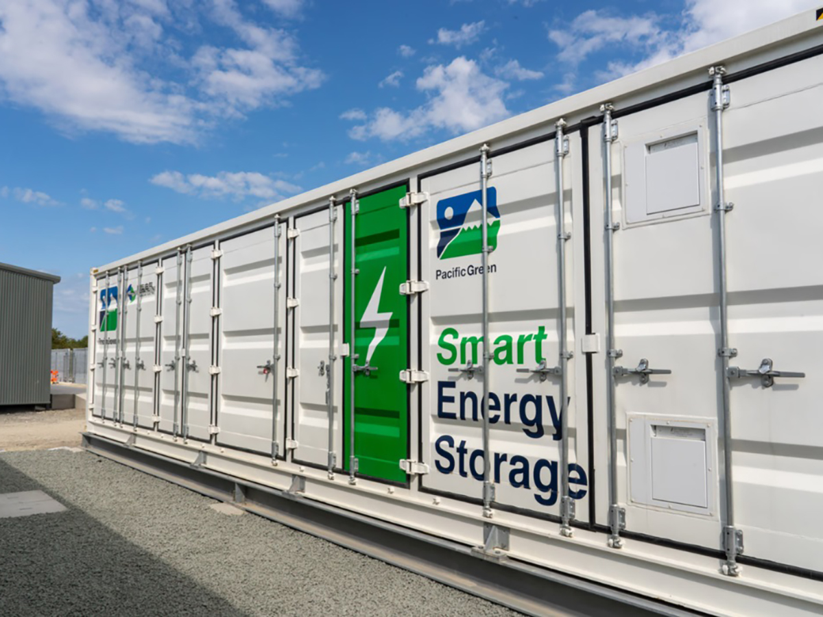 Sistemas de almacenamiento de baterías de Pacific Green. FOTO: Pacific Green