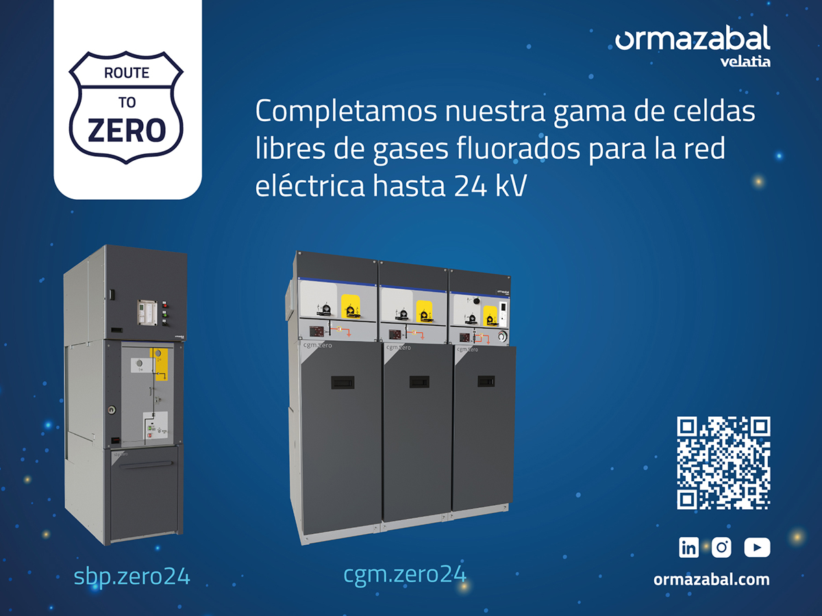 Ormazabal presenta gamas de celdas sin gases fluorados para redes de distribución eléctrica de 24 kV. FOTO: Ormazabal