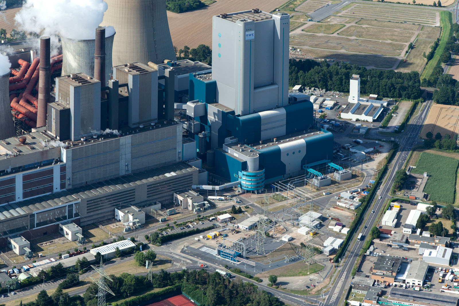 Vista aérea de la central eléctrica de Niederaussem. FOTO: RWE.