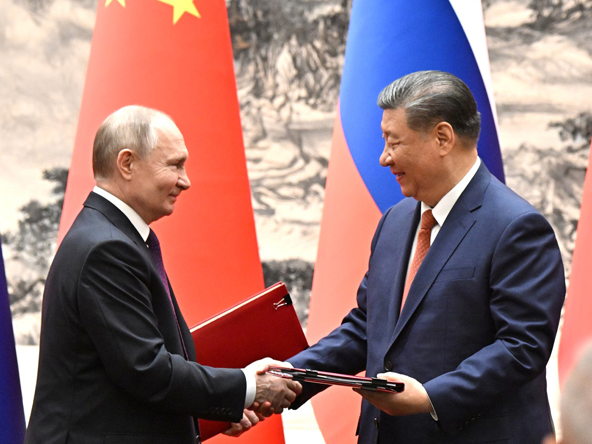 El presidente de la República Popular China, Xi Jinping, y el presidente de Rusia, Vladimir Putin. FOTO: Kremlin