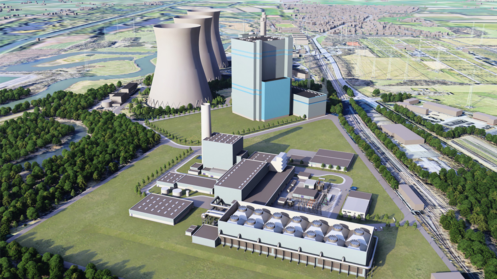 La gran central de RWE de ciclo combinado de hidrógeno de 800 MW de potencia en Gersteinwerk (Alemania). FOTO: Técnicas Reunidas