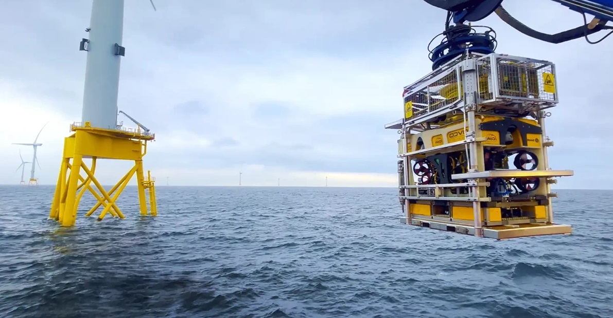 El vehículo submarino de Beam en aguas del parque eólico marino Seagreen.m.