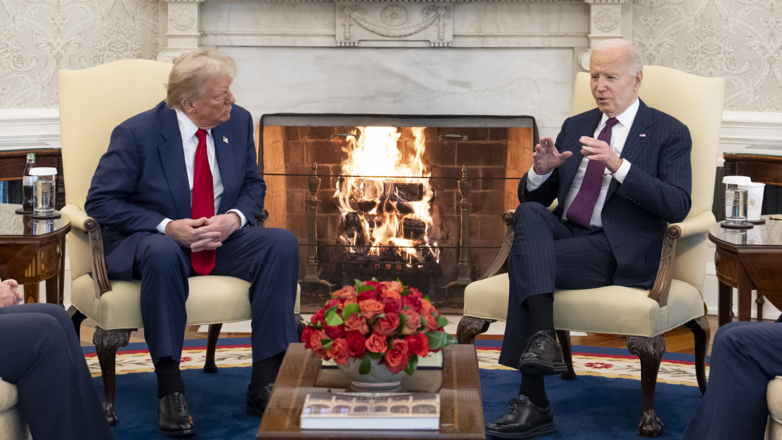 Donald Trump y Joe Biden en la Casa Blanca.