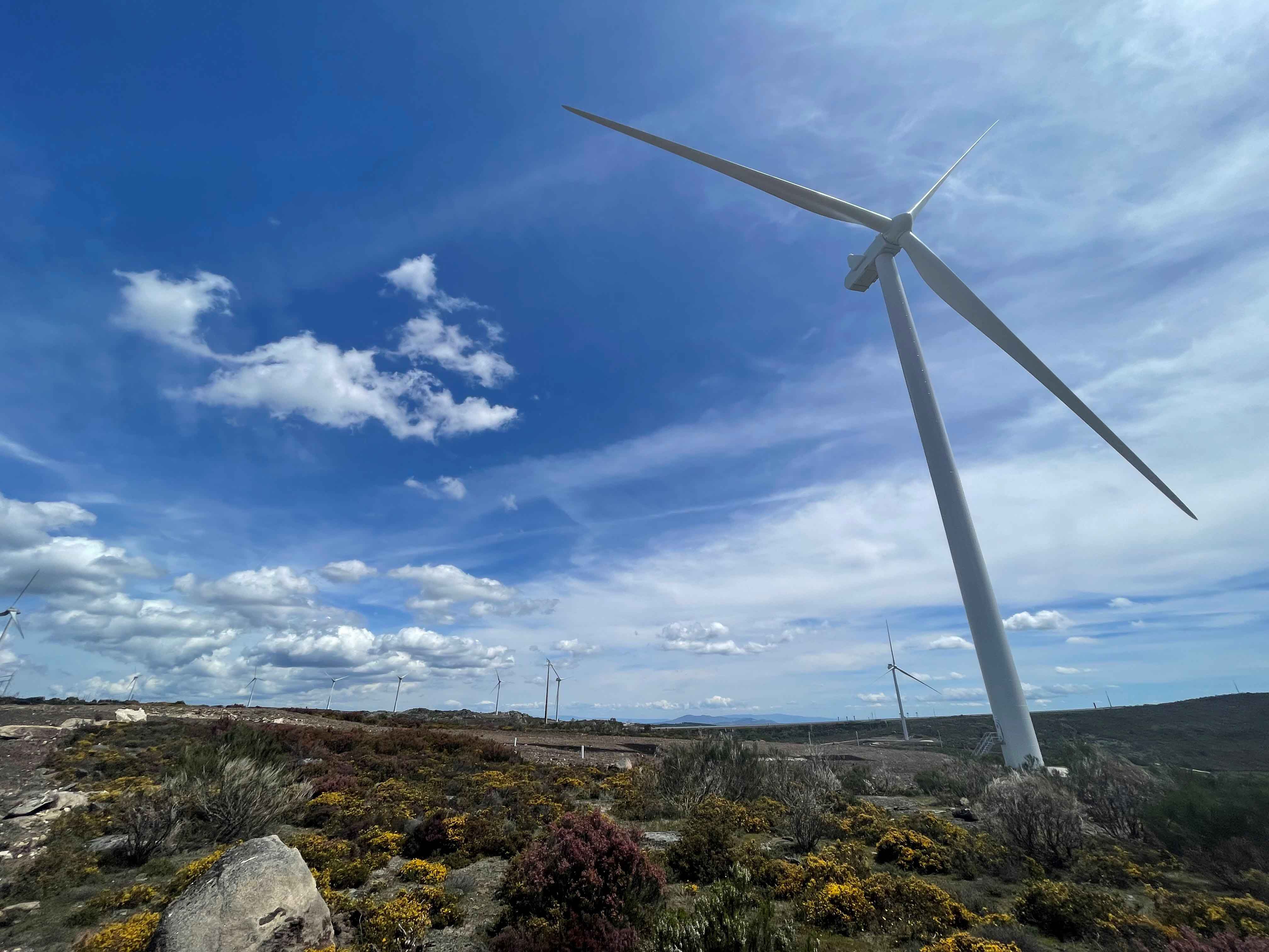 Parque eólico en Portugal.