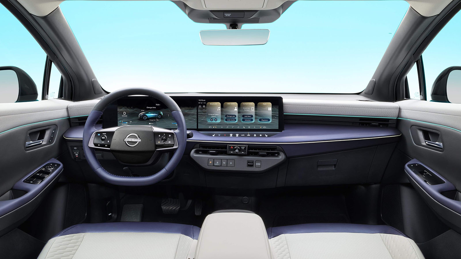 El puesto de conducción es minimalista.  - Nissan /></p><p>A pesar de su tamaño compacto, el Leaf 2025 ofrece un interior espacioso y versátil, con un <strong>maletero que alcanza los 437 litros</strong> y una distancia entre ejes de 2,69 metros. Para aportar más luminosidad, puede equipar un <strong>techo panorámico con función e-Dimming</strong> que emplea la tecnología de cristal líquido para oscurecerse por segmentos, similar a la que emplea Renault en sus nuevos modelos.</p>
<p><img src=