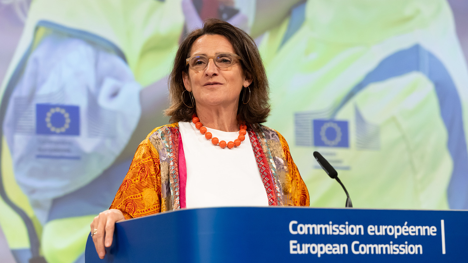 La vicepresidenta del Ejecutivo comunitario para la Transición Limpia, Teresa Ribera. - Bogdan Hoyaux