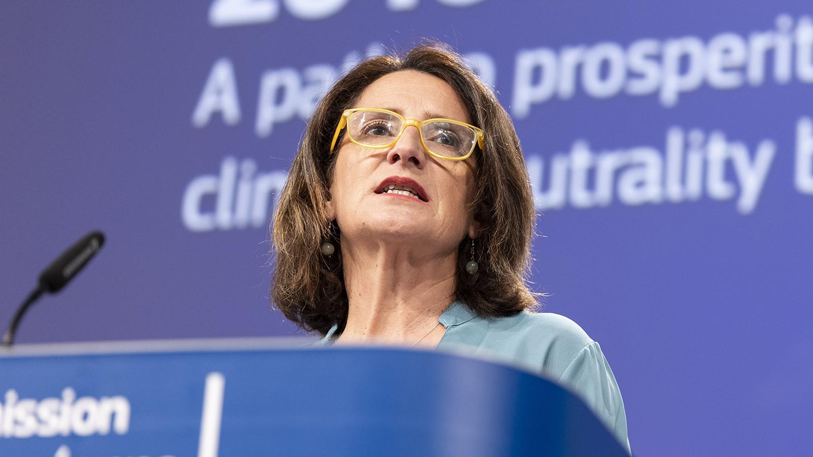 La vicepresidenta de la Comisión Europea para la Transición Limpia, Teresa Ribera. - Lukasz Kobus