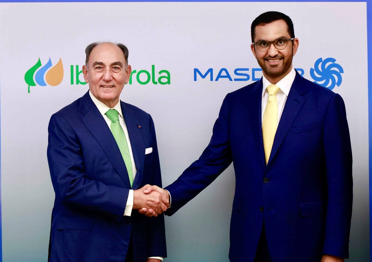 Ignacio Galán, presidente de Iberdrola, y el Sultan Al Jaber, presidente de Masdar. - FOTO: Iberdrola