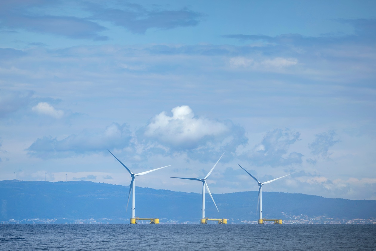 Panorámica de parque WindFloat Atlantic. - Principle Power