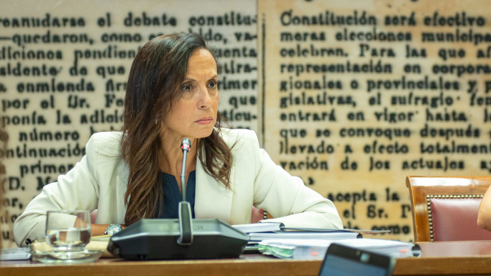 La presidenta de Redeia, Beatriz Corredor Sierra, comparece ante la Comisión de Investigación sobre el apagón, en el Senado. - Senado de España