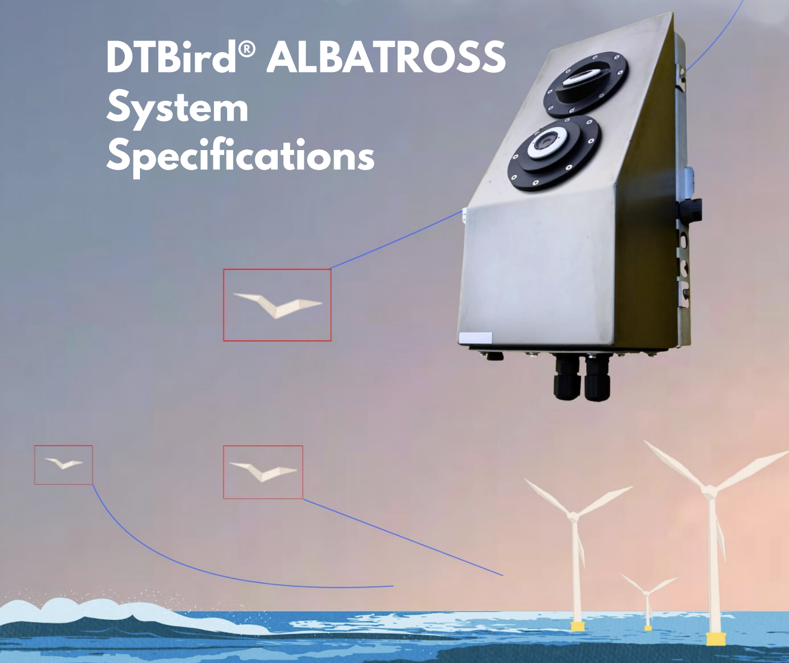 /></p><ul>
<li>Cobertura horizontal de 360º y cobertura vertical de hasta 90º con detección en tiempo real de todas las especies y tamaños de aves, incluida la zona de barrido del rotor. • Detectabilidad de colisiones en videos >95%.</li>
</ul>
<ul>
<li>Módulo de disuasión con emisión de sonido automatizada (250–12,500 Hz). Eficiencia probada por evaluaciones independientes para sitios en tierra ( REWI 2024 , ECOCOM 2016 ). Activadores configurables para umbrales de alta actividad de aves diurnas/nocturnas y para períodos de alta actividad basados en pronósticos.</li>
</ul>
<ul>
<li>Módulo de parada que apaga automáticamente el aerogenerador según la evaluación del riesgo de colisión de aves en tiempo real, con cuatro protocolos de parada , desde protección básica hasta alta. Existe una configuración opcional para los umbrales de actividad de vuelo de aves .</li>
</ul>
<ul>
<li>Integración de datos con los sistemas SCADA /PLC del parque eólico mediante múltiples protocolos.</li>
</ul>
<ul>
<li>Todos los eventos, vídeos y datos operativos se almacenan y son accesibles a través de la plataforma NEST de DTBird® , con acceso protegido y análisis integrado.</li>
</ul></div></body></html>