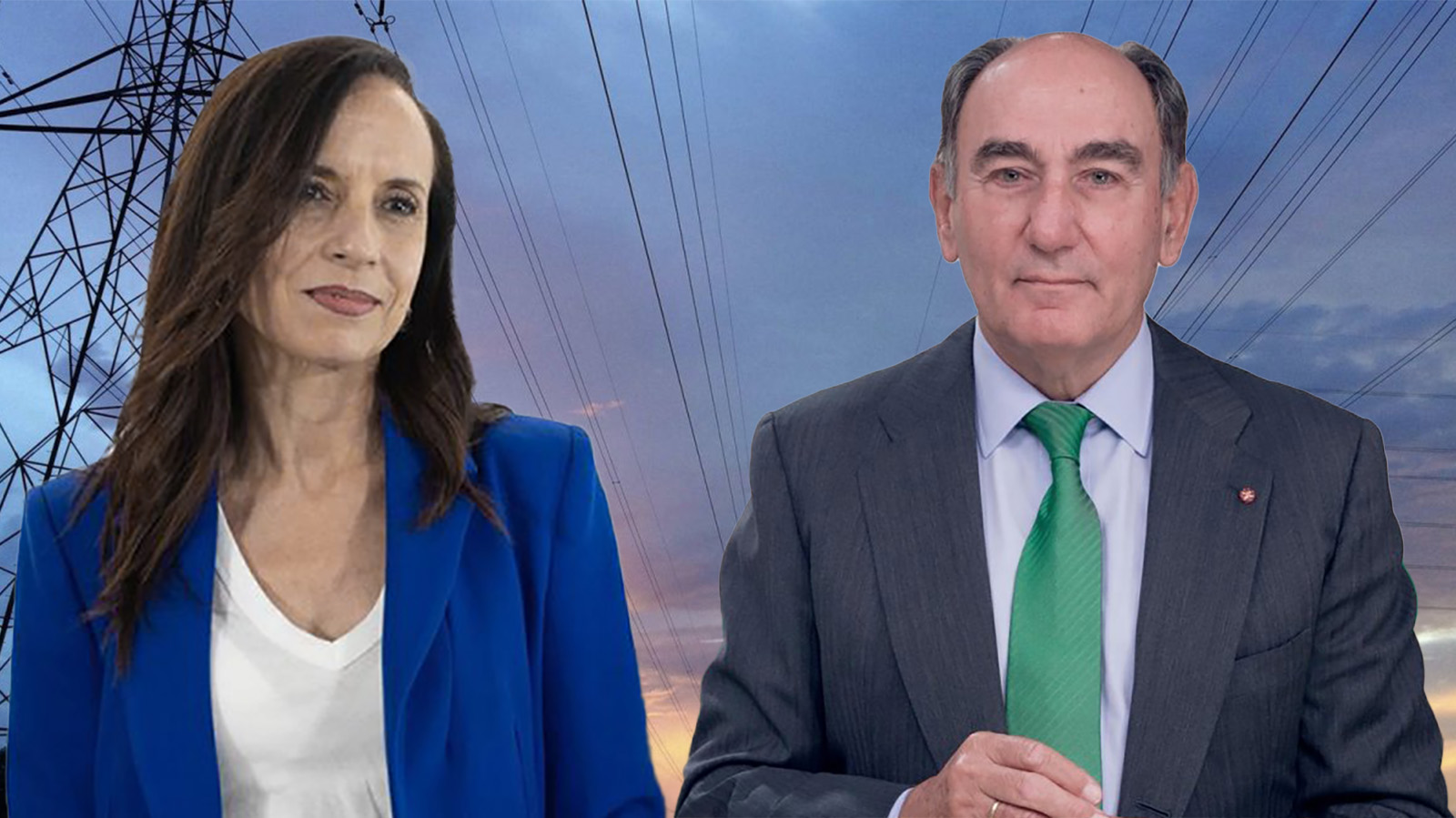 Montaje de la presidenta de Red Eléctrica (REE), Beatriz Corredor y el presidente de Iberdrola, Ignacio Sánchez Galán. - El Periódico de la Energía