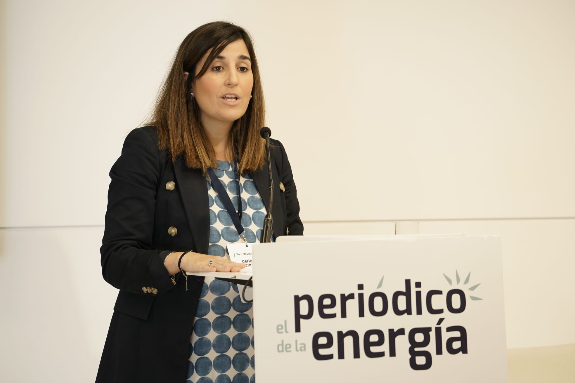 La viceconsejera de Transición Energética del Gobierno Vasco, Irantzi Allende, durante su discurso. - FOTO: Fernando Gómez