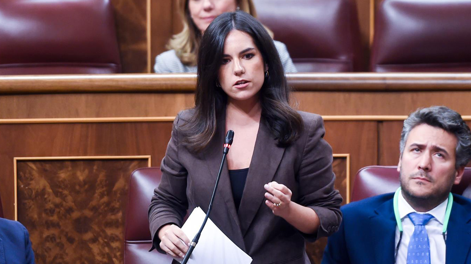 La portavoz de Vox en el Congreso, Pepa Millán, durante una sesión de control al Gobierno. - Gustavo Valiente - Europa Press