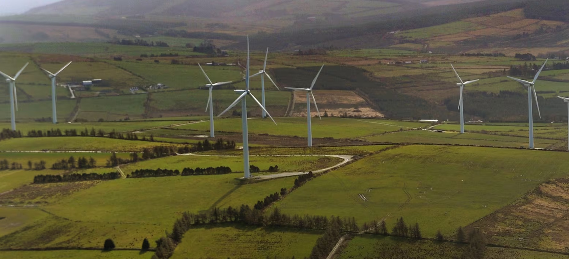 La energía eólica contribuye con el 40% al mix eléctrico irlandés.