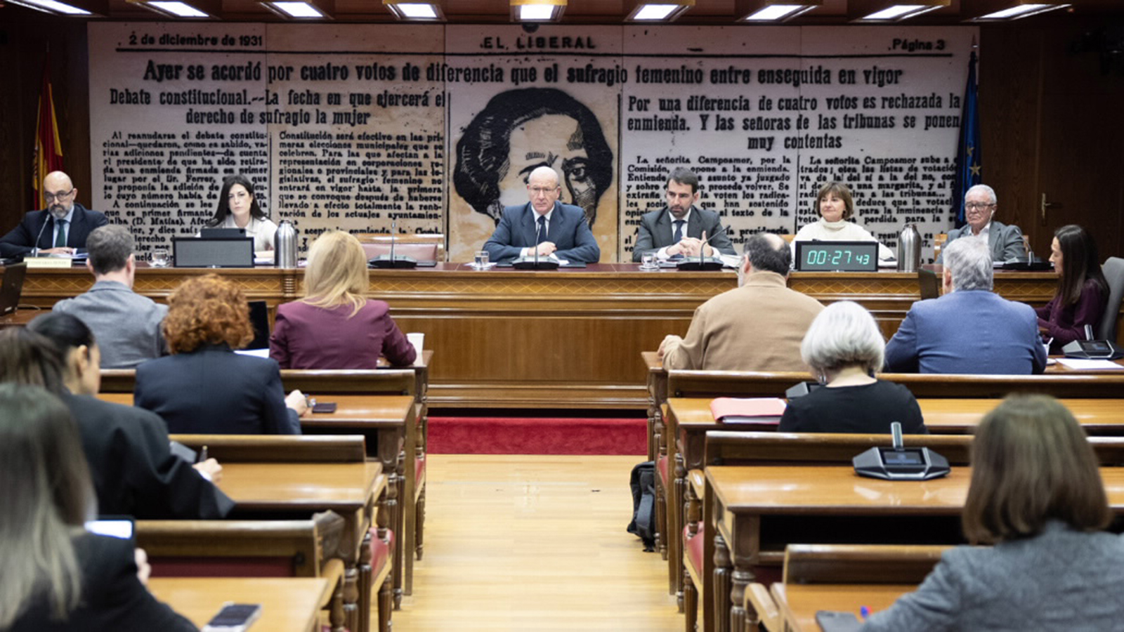 El presidente de ADIF, Luis Pedro Marco de la Peña, ha comparecido esta mañana ante la Comisión de Investigación sobre el apagón en el Senado. - Senado de España