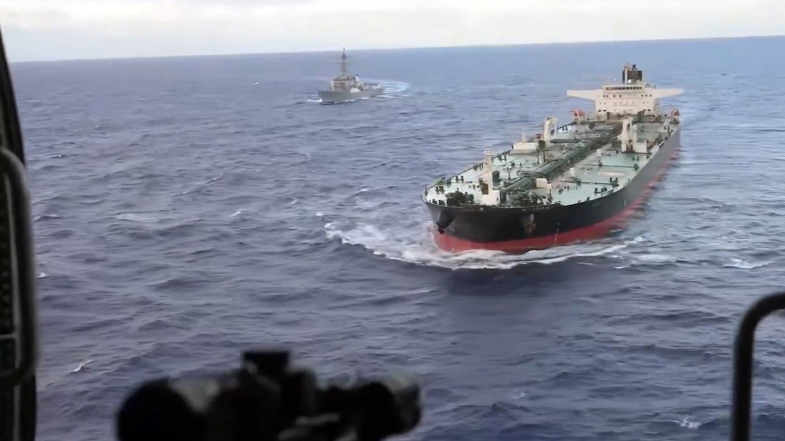 Petrolero 'Aquila II' de la 'flota fantasma' rusa apresado por EEUU en el Índico. - Departamento de Defenda de EEUU