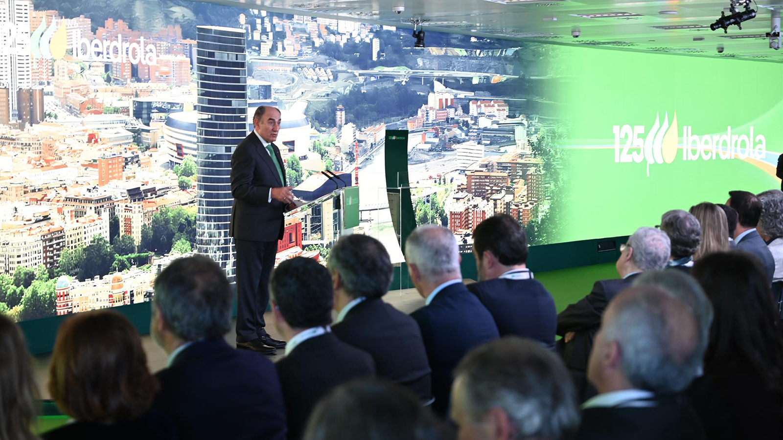 El presidente ejecutivo de Iberdrola, Ignacio Sánchez Galán, durante la celebración del 125 aniversario de la fundación de la compañía energética, a 19 de mayo de 2026, en Bilbao. - David de Haro - Europa Press
